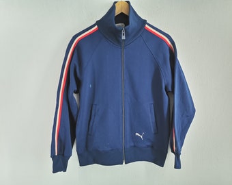 Chaqueta Puma Vintage de los 90, chaqueta deportiva de entrenamiento a rayas Puma, talla S
