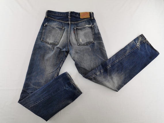 Denime Jeans Vintage Distressed Denime Made in Japan Selvedge 