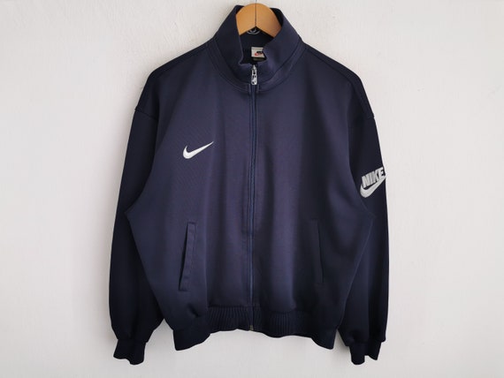 Nike Jacket Vintage 90s Nike Swoosh Tracktop Jacket Made in Japan Size XL Etsy Ireland