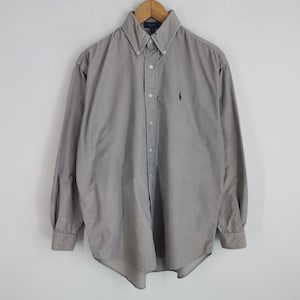 Camicia vintage Polo Ralph Lauren in velluto a coste con bottoni, taglia XL