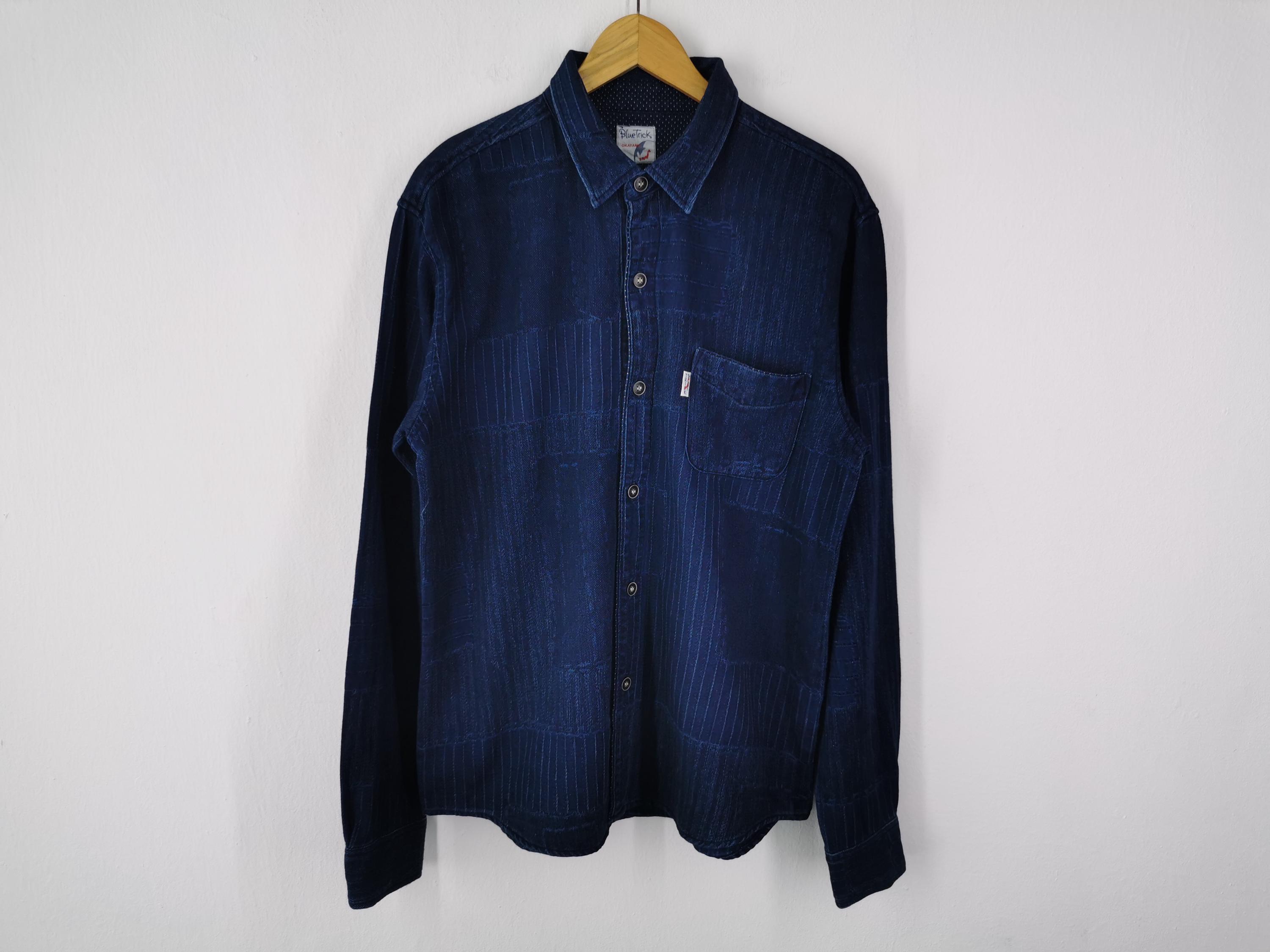 Blue Trick Okayama Shirt Vintage Blue Trick Okayama Denim Button