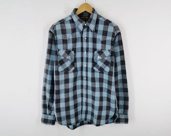 West Ride Shirt Vintage Size 40 West Ride Checkered Button Shirt Size L