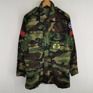 Army Jacket Vintage Korean Army Military Camo Jacket Size M
