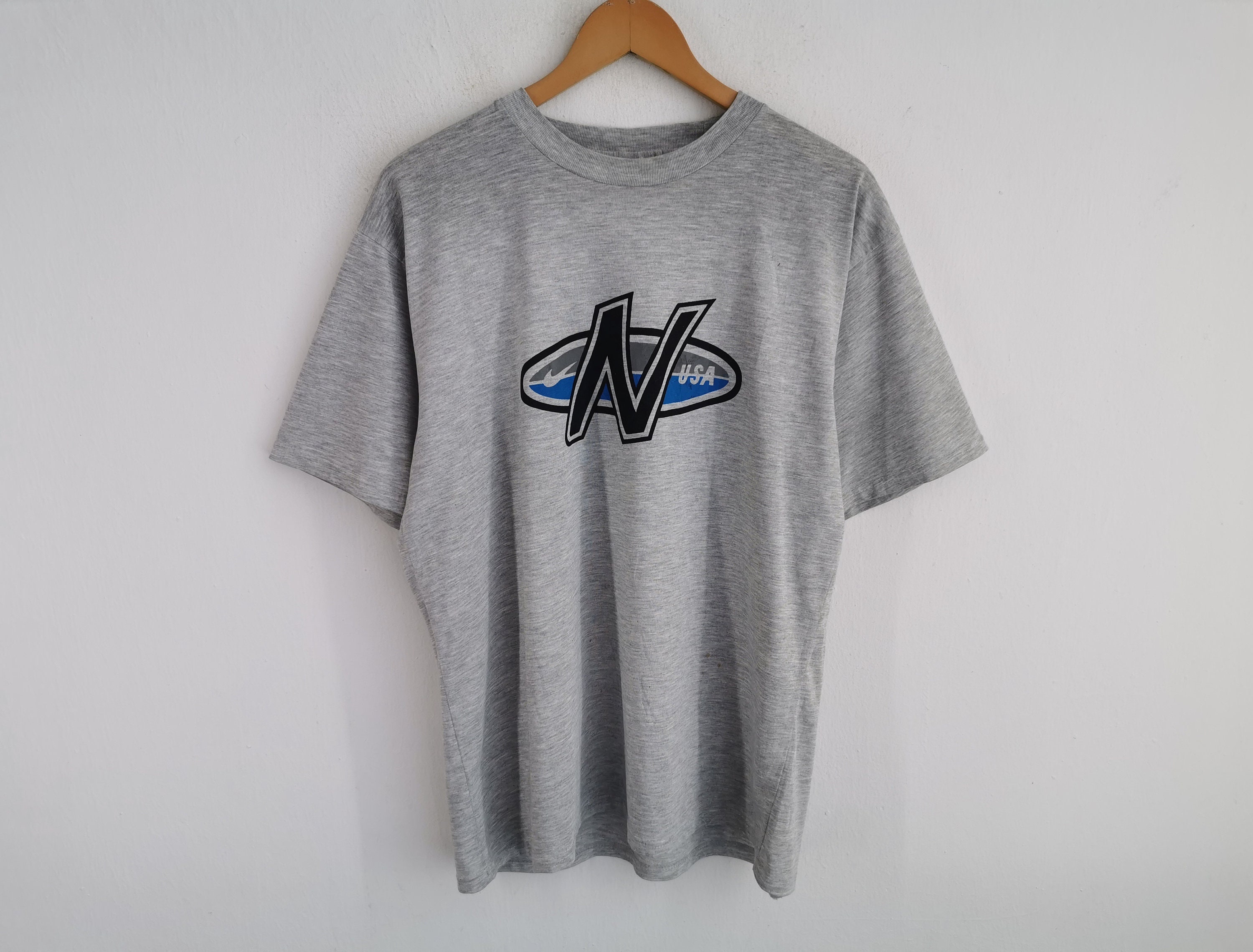 Nike Shirt Vintage 90s Nike USA Big Logo T Shirt Size M