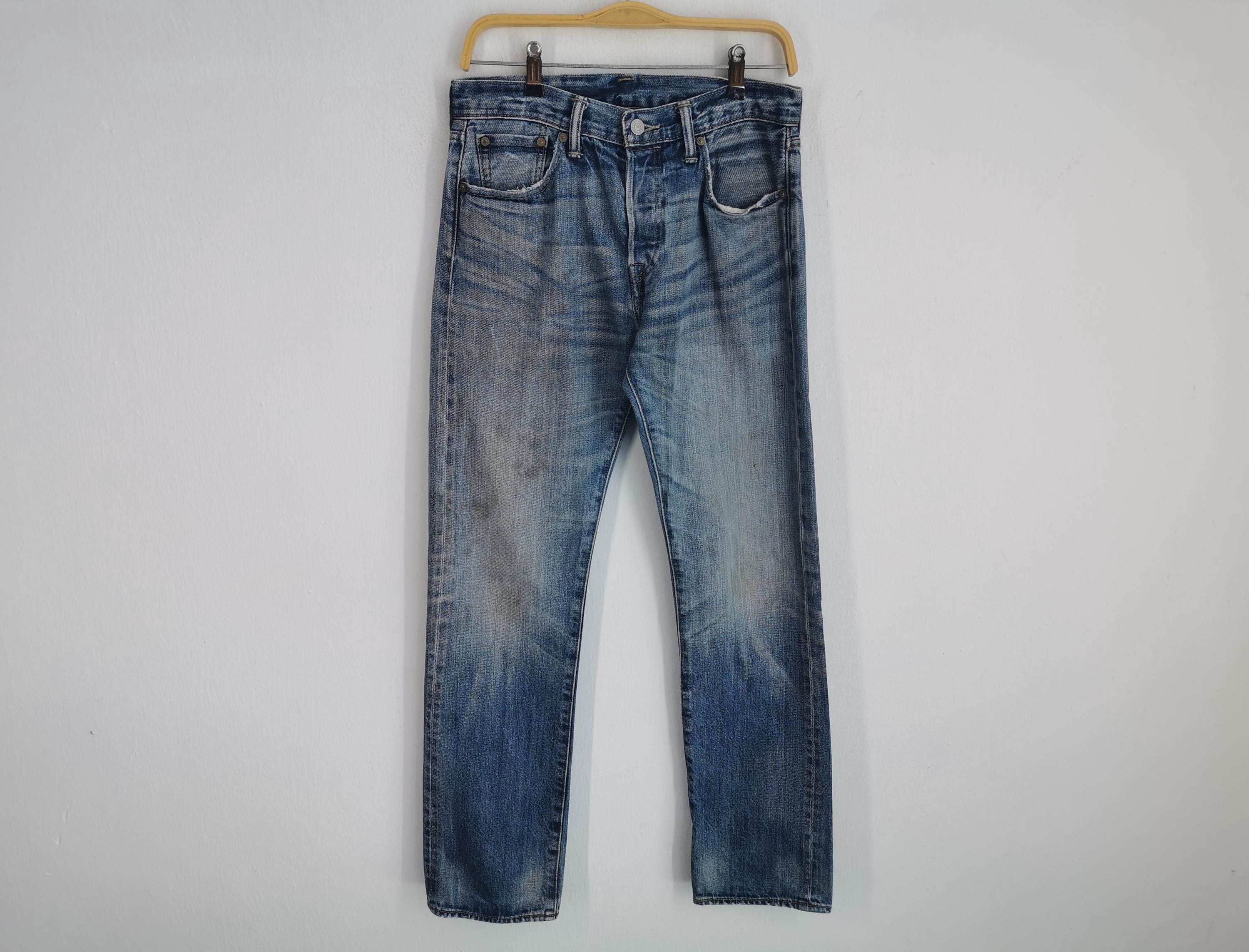 Levis 501 Jeans Distressed Vintage Levis 501 Denim Jeans Size 31 