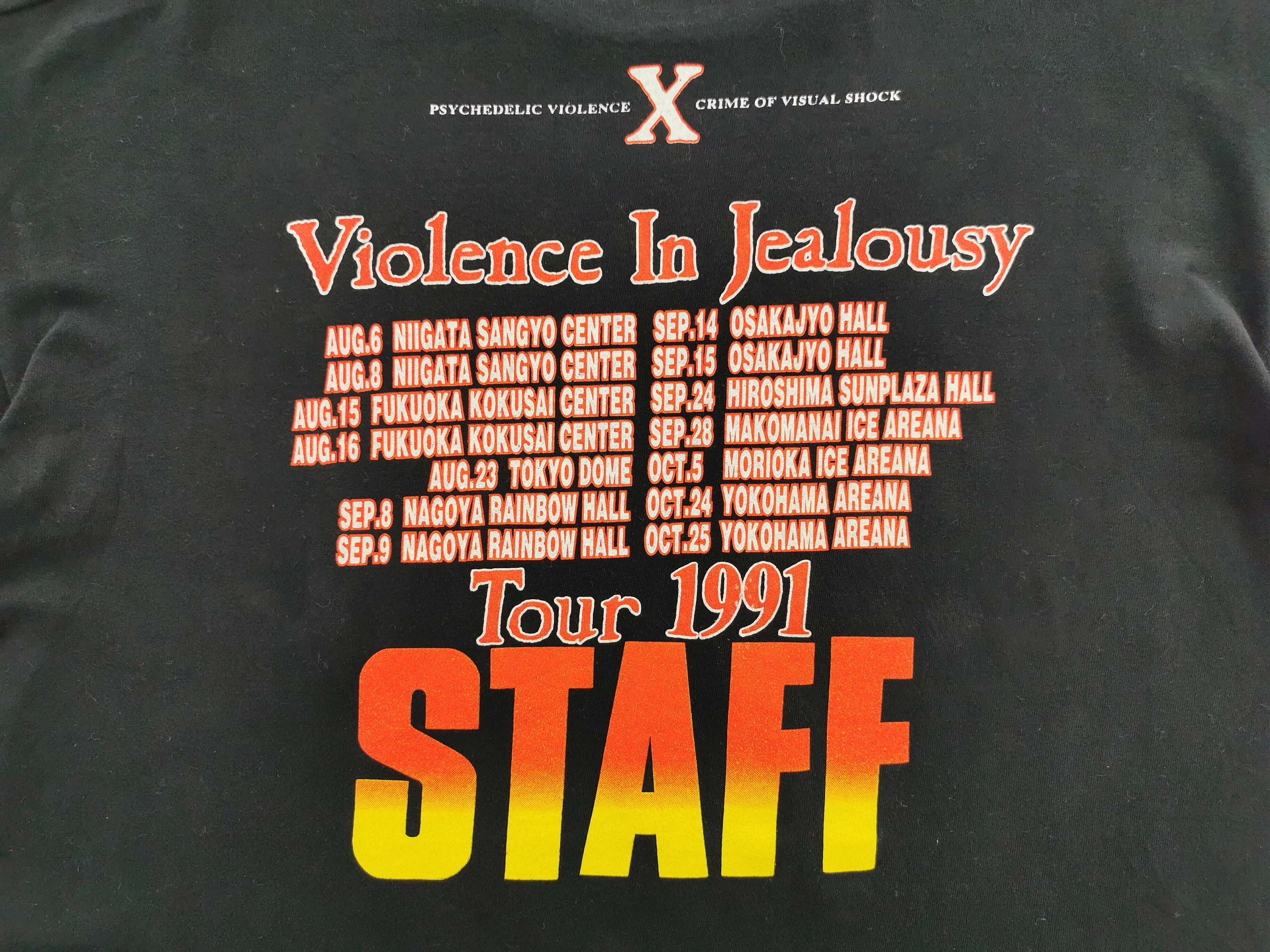 X Japan Shirt Vintage 90's Violence in Jealousy Tour 1991
