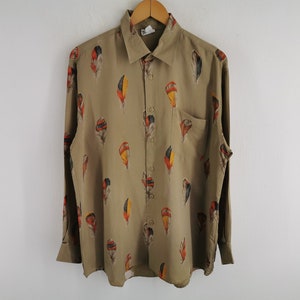 Lanvin Shirt Vintage 90s Lanvin Floral Button Down Shirt Womens Size L