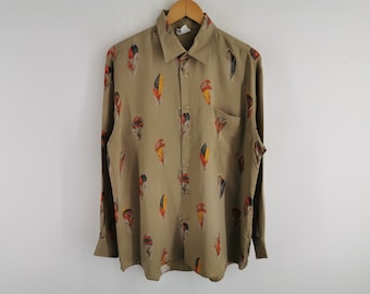 Lanvin Hemd Vintage 90er Jahre Lanvin Floral Button Down Hemd Damen Gr. L