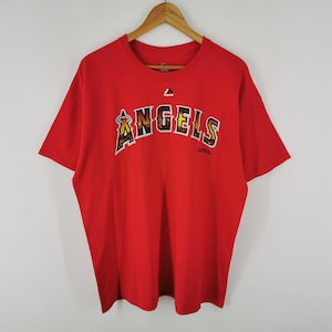 Los Angeles Angels Shirt Los Angeles Angels #27 Trout MLB T Shirt Size L