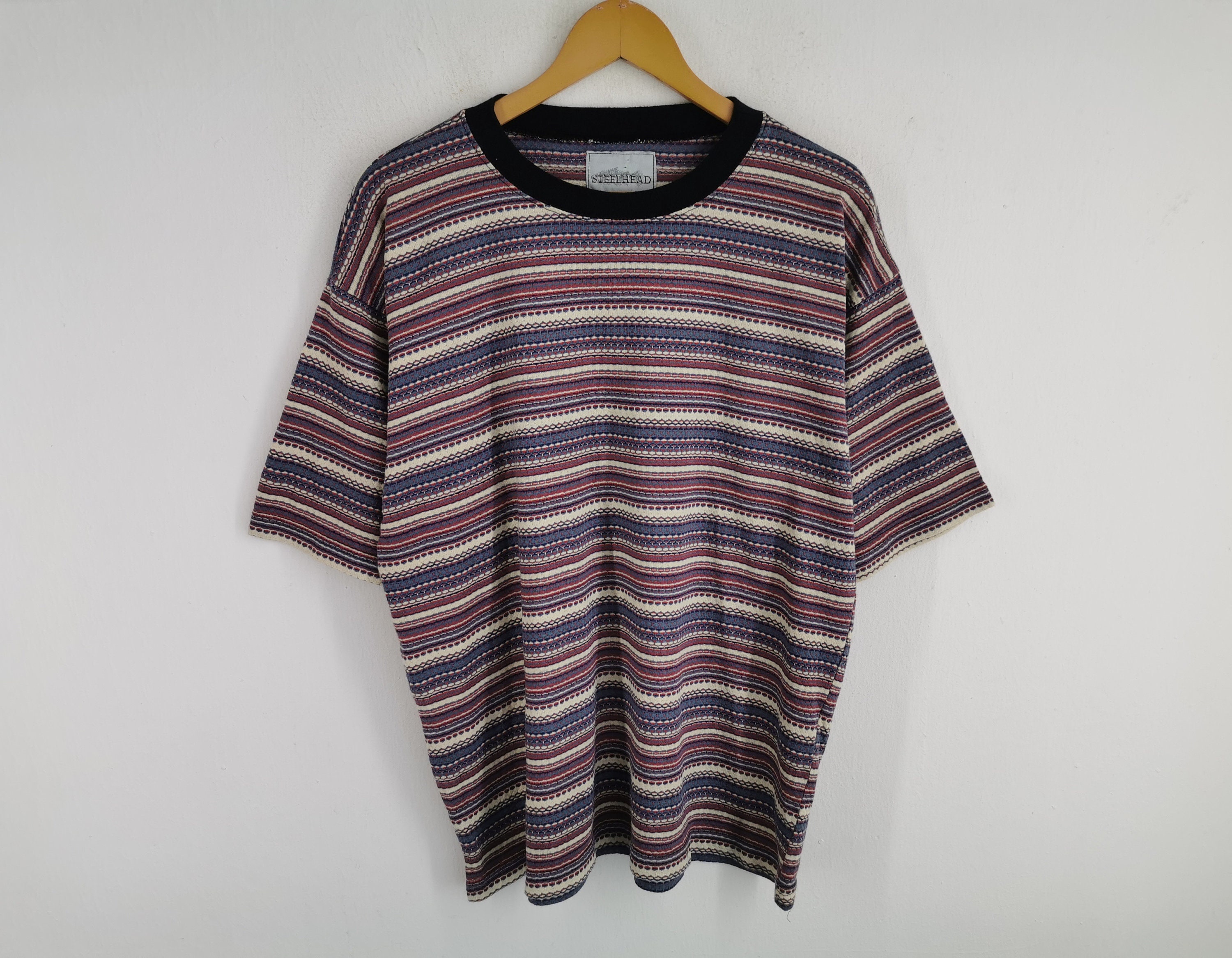 Steelhead Shirt Vintage 90's Steelhead Stripe T Shirt Made in USA Size M -   Canada