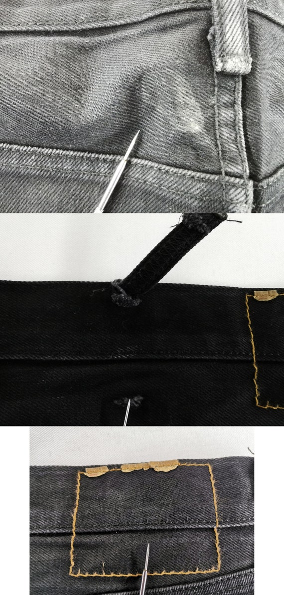 Levis 501 Jeans Distressed Vintage Levis 501 Blac… - image 10