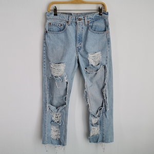 Levis Jeans Distressed Vintage Levis Lot 505 Denim Jeans Pants Made In USA Size 32/31x34
