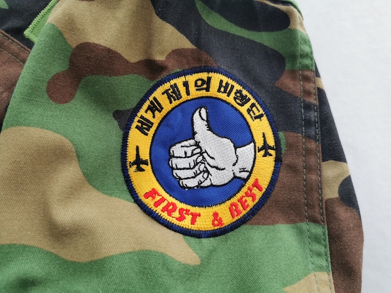 Army Jacket Vintage Korean Army Military Camoufla… - image 5
