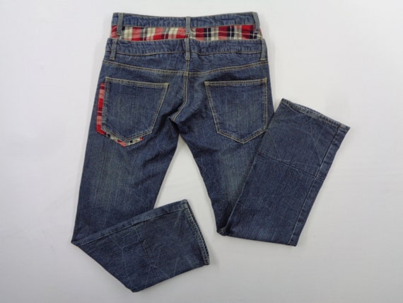 Patchwork Jeans Vintage Distressed Patchwork Pants