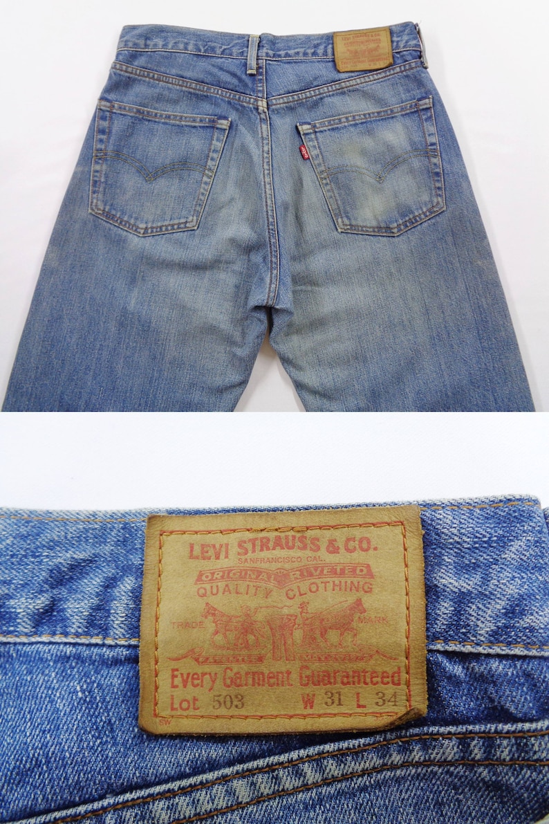 Levis 503 Jeans Vintage Distressed Size 31 Levis 503 Made In | Etsy