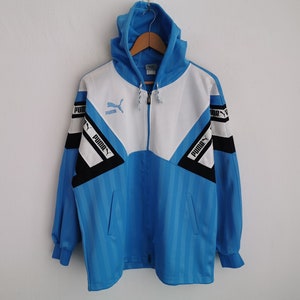 Puma Jacket Vintage Puma Tracktop Multicolor Hoodie Jacket Made In Japan Size L