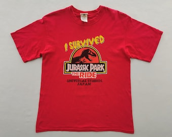 Vintage 00's Jurassic Park The Ride Universal Studio Shirt Size M