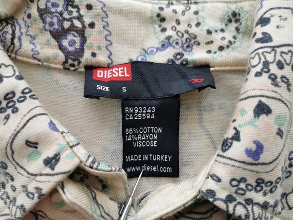 Diesel Shirt Vintage 90s Diesel Button Down Shirt Womens Size S - Etsy