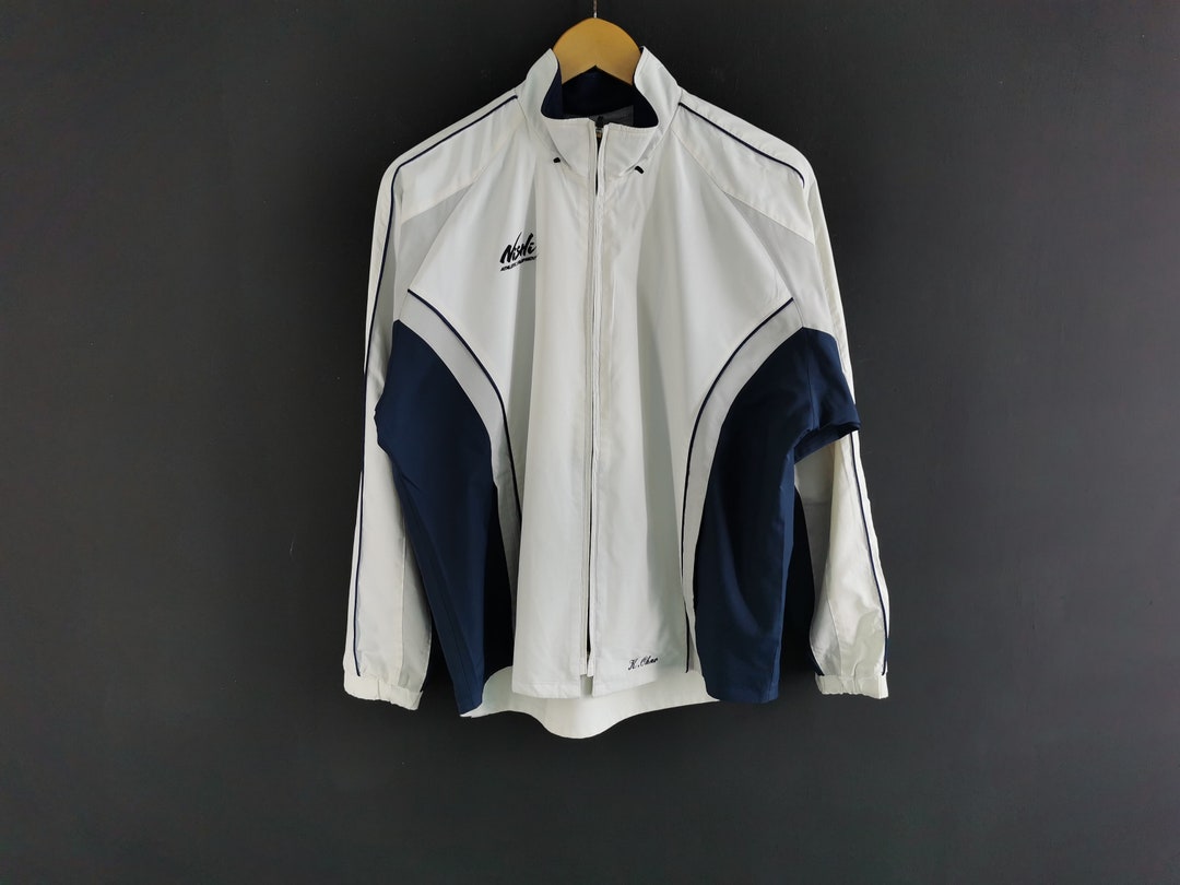 90s j.crew sports jacket ネイビー Mサイズ Vintage 90s DJD Sport Medium Multi-Color Block Windbreaker