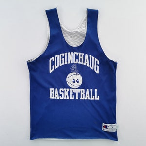 Champion Shirt Vintage 90s Champion Made In USA Coginchaug Basketball Jersey Shirt Size L