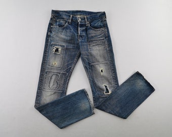 Distressed Vintage Spellbound Made In Japan Denim Jeans Pants Size 30/31x31.5