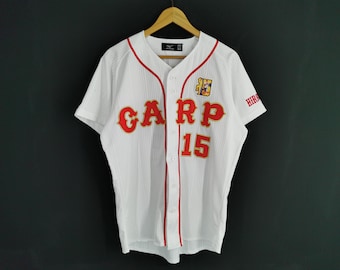 Vintage 90s Mizuno Baseball Jersey Button Down Style Baseball
