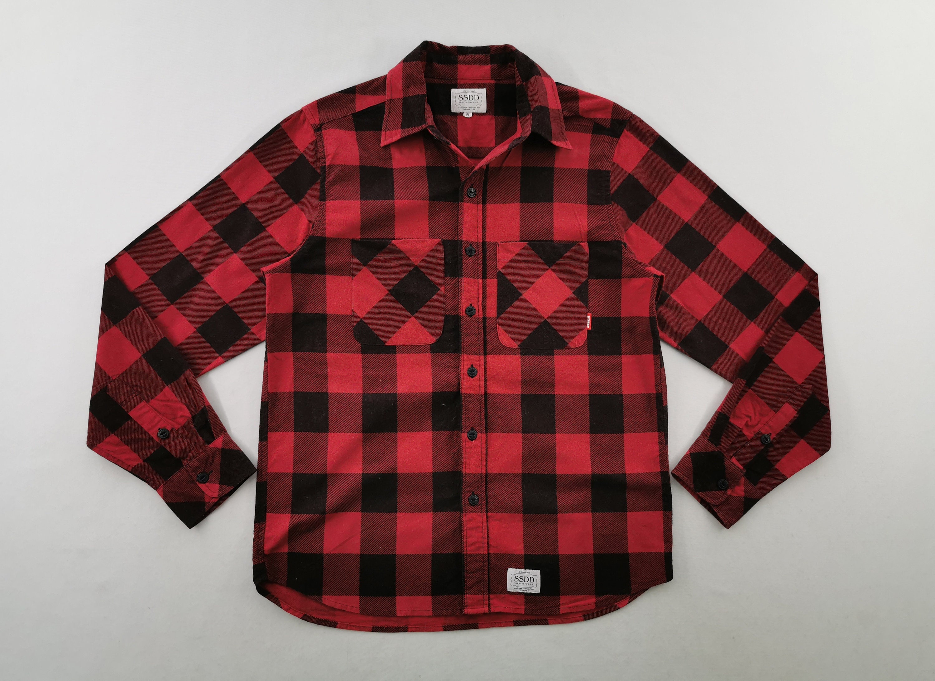 (2XL)FUCT SSDD 総柄シャツ Fuct Shirt Vintage Fuct Ssdd Checkered Flannel Button up