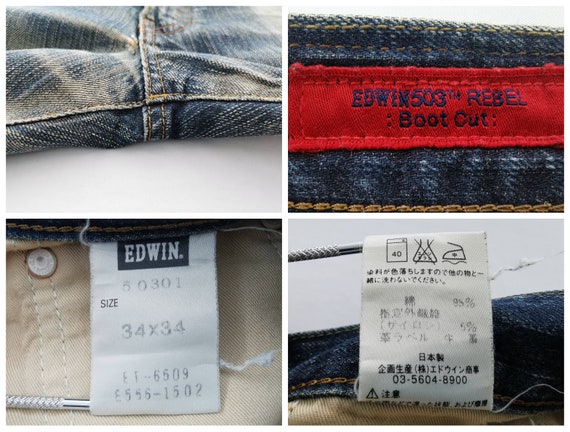 Edwin Jeans Vintage Distressed Gr. 34 Edwin Made In Japan Denim
