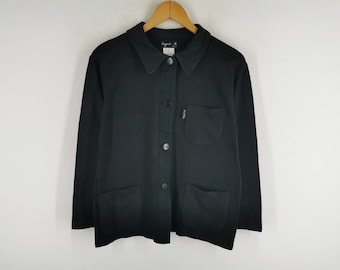 90'S✨agnes b. homme ZIP UP SWEAT JACKET Vintage 90s Hot Iconic Agnes B Homme Paris Jacket Sweatshirt Snap