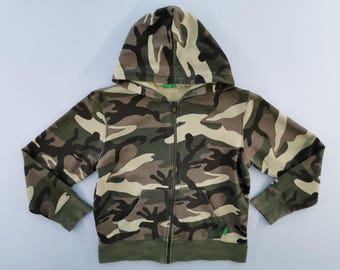 Benetton hoodie United Colors of Benetton Camo Zipper dameshoodie met capuchon, maat S