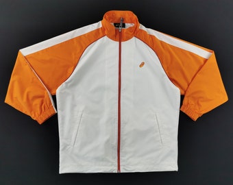 Asics Jacket Vintage Size Jaspo S Asics Color Block Windbreaker Jacket Size M/L