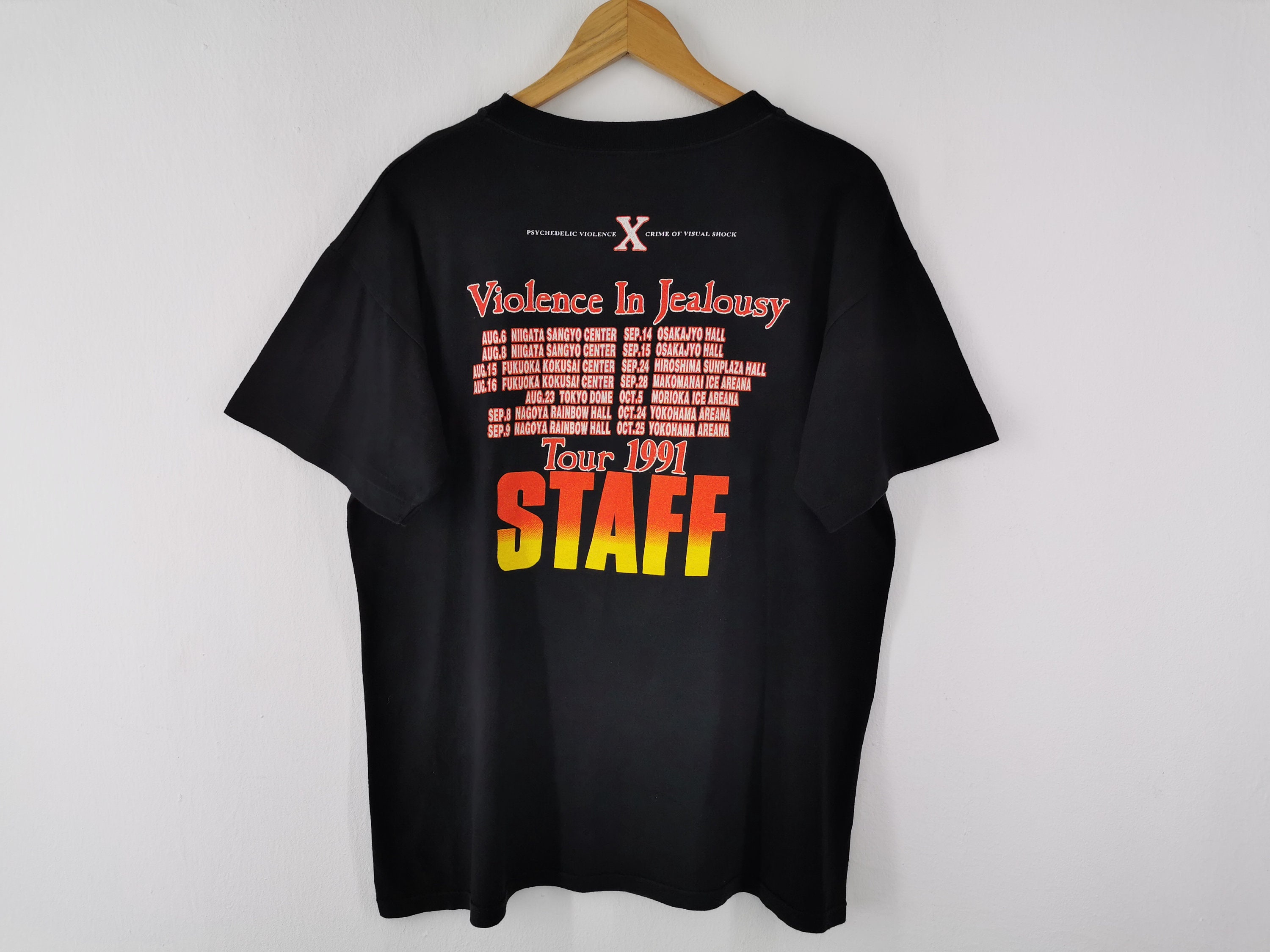 X JAPAN T-Shirt L size Violence In Jealousy Tour 1991 JPN