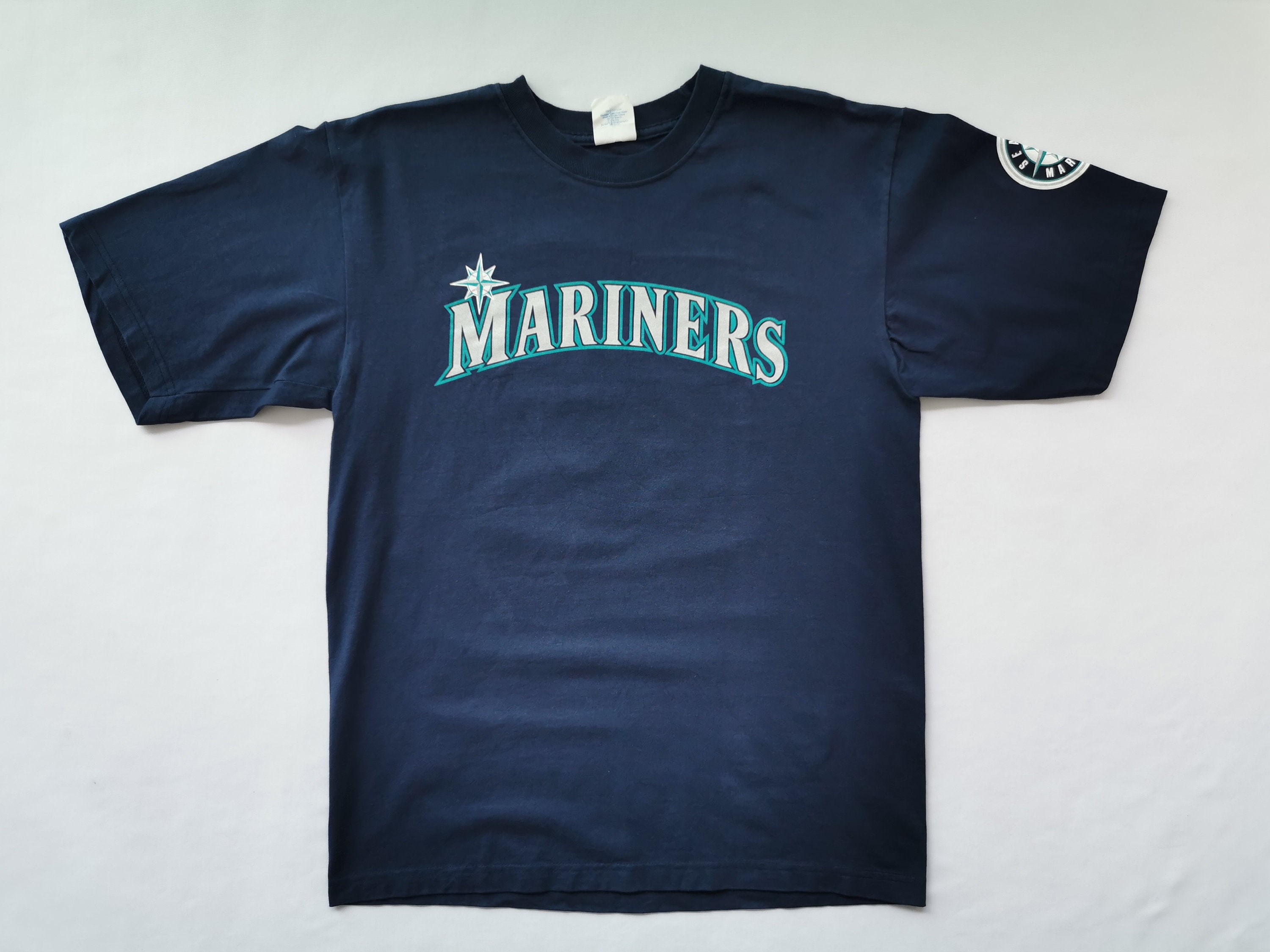 Seattle Mariners T-Shirt Men's Large The Kingdome Retro Colors Logo PREOWNED