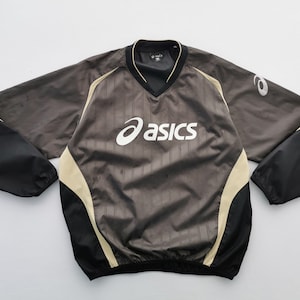 Asics Jacket Vintage 90s Asics Pullover Windbreaker Jacket Size L