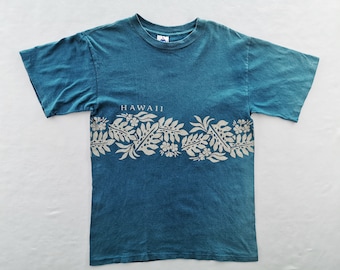 Hawaii Shirt Vintage 90s Hawaii Made in USA T Shirt Miller Shirt Size M