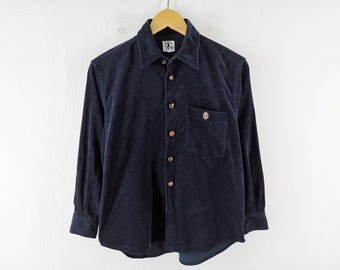 Camisa vintage A Bathing Ape de pana con botones, fabricada en Japón, talla M.