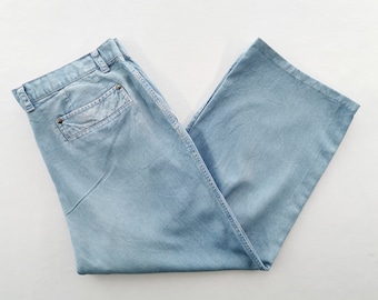 Distressed Vintage 90s Lancel Paris Women Jeans Pants Size 36/37x24.5