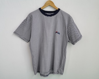 Fila Shirt Fila Striped T Shirt Size M