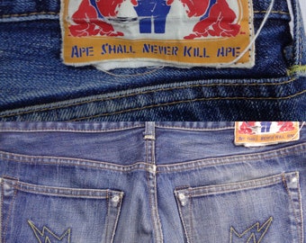 A Bathing Ape Jeans Distressed Bape A 