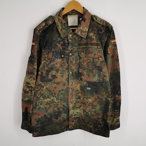Veste militaire vieillie vintage Veste camouflage militaire de l&#39;armée allemande, taille M