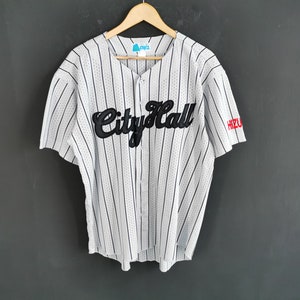 AVIS Jersey Vintage 90&#39;s City Hall Baseball Jersey By Avis Jersey Shirt Size L