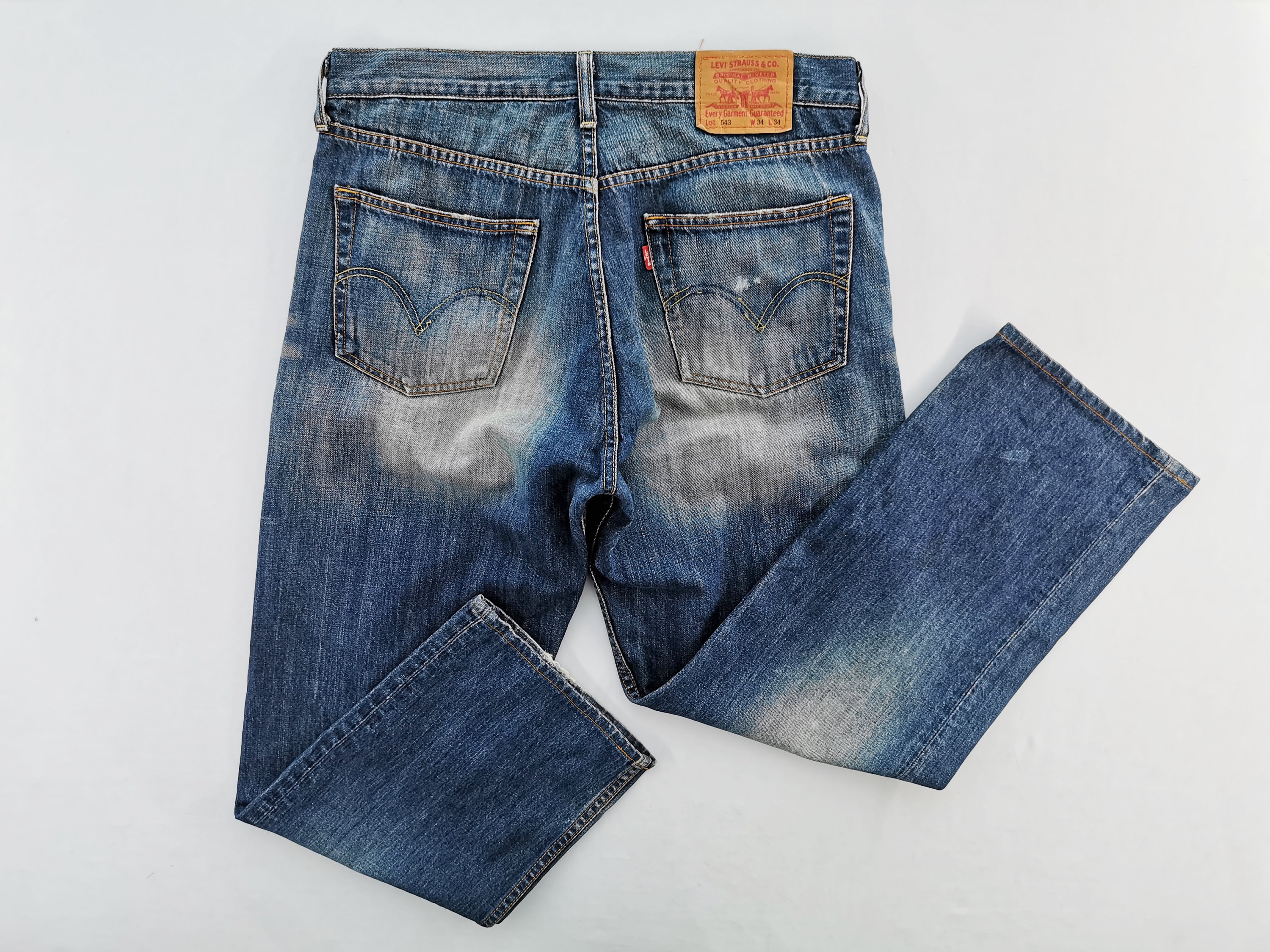 Levis 543 Jeans Distressed Size 34 Levis Lot 543 Denim Jeans Size