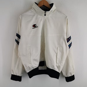 Champion Jacket Vintage 90s Champion Windbreaker Jacket Size L