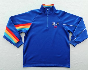 Galaxy Jacket Vintage 90s Galaxy Rainbow Striped Track Jacket Size M