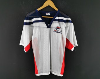 FILA Mesh Jersey Vintage 90's Fila Sportswear Jersey Shirt Size M