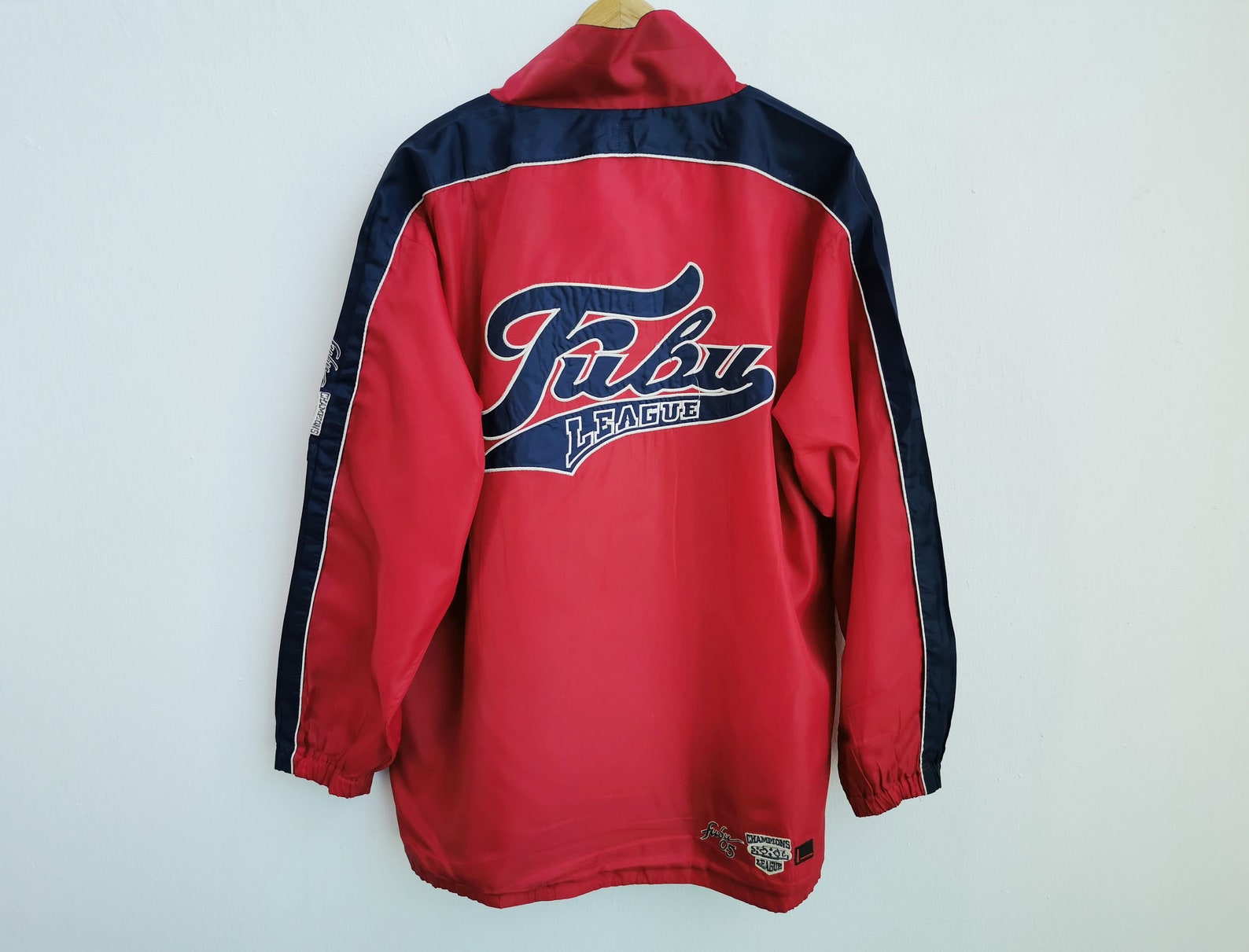 Fubu Jacket Fubu League Big Logo Windbreaker Jacket Size L Etsy