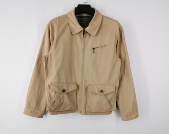 Vintage 1990s Polo Ralph Lauren Plaid Lined Harrington Windbreaker