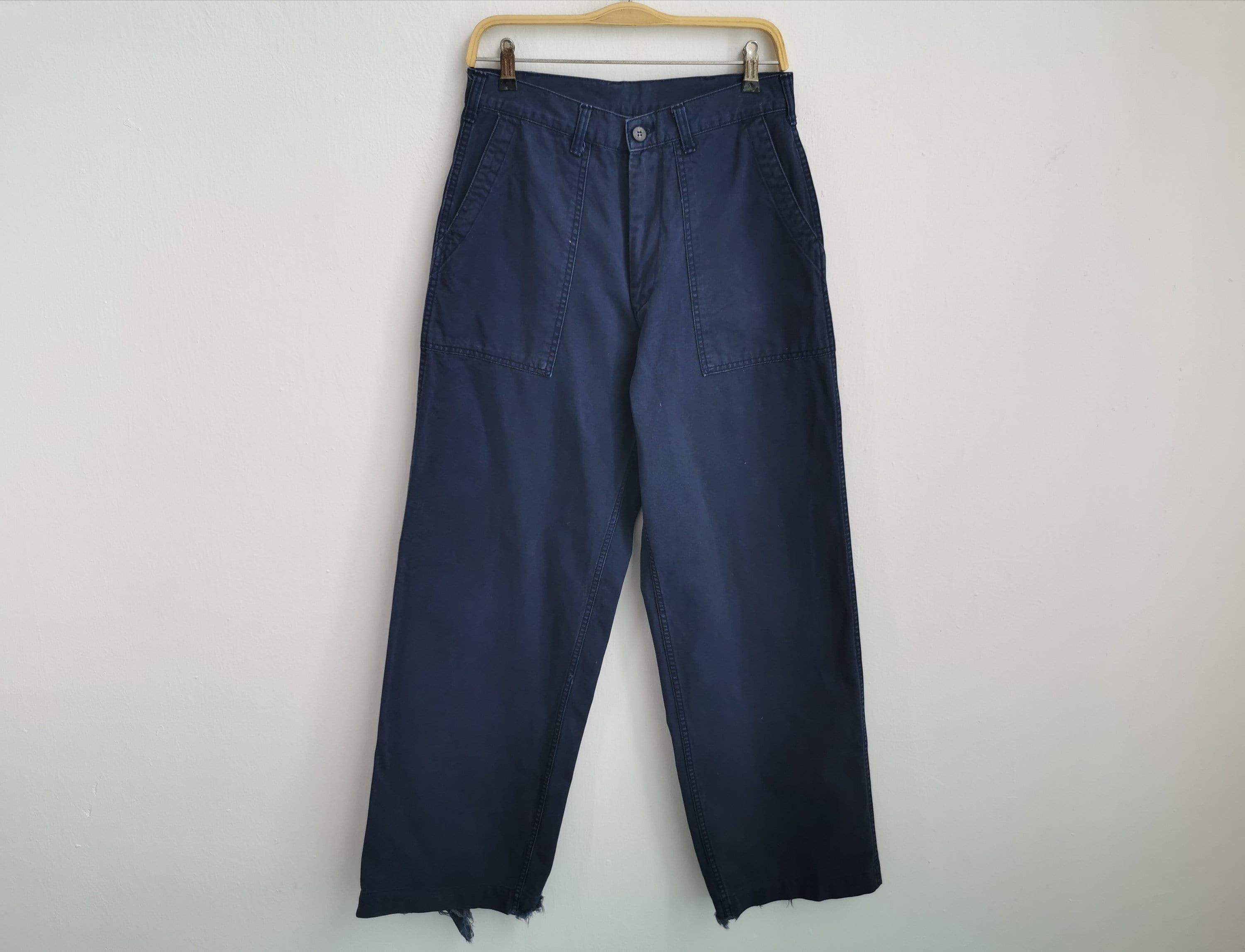 SCHOTT N.Y.C Pant Vintage Distressed Schott Blue Trouser | Etsy