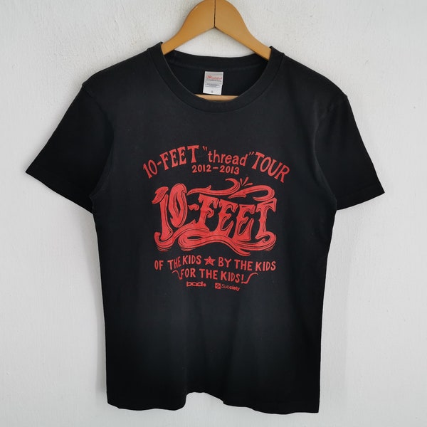 10 Fuß Shirt Vintage Y2k 10 Fuß Japan Rock Band Thread Tour 2012-2013 T Shirt Größe S