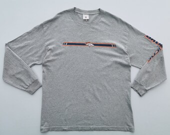 Camiseta vintage de los Denver Broncos, fabricada en EE. UU., NFL, talla L